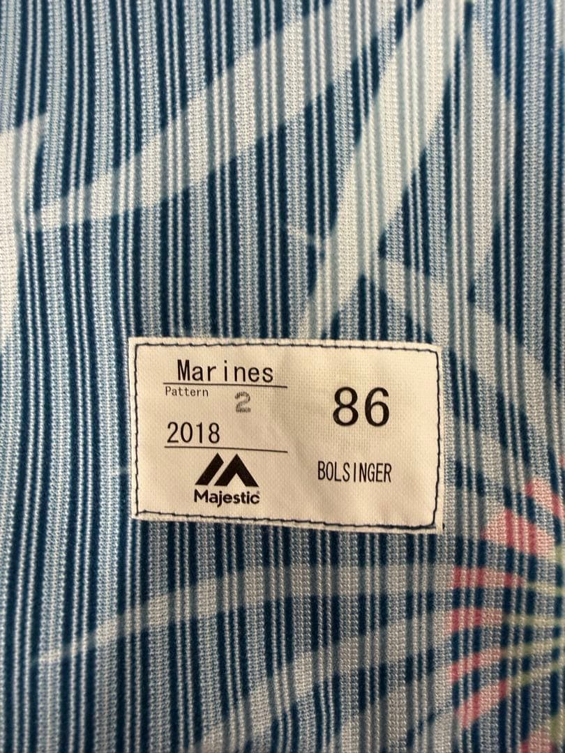 千葉ロッテマリーンズ　2018年ボルシンガー　実使用サイン入りサマーユニフォーム