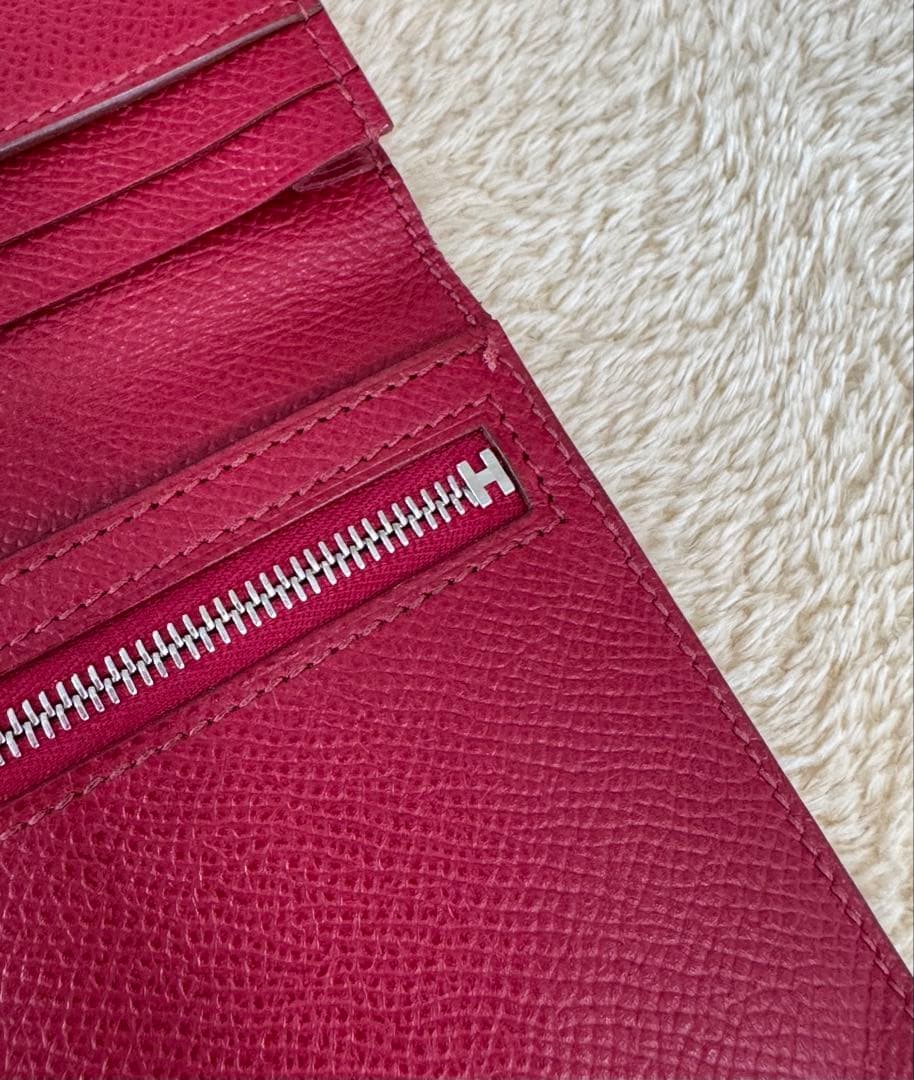 HERMES エルメス ベアン スフレ ルビー シルバー金具 エプソン 箱付き