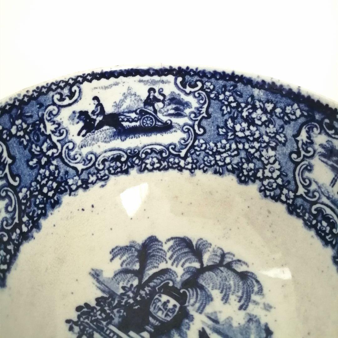 阿蘭陀焼 デルフト ペトルス・レグー窯 銅版転写 カフェオレボウル アンティーク