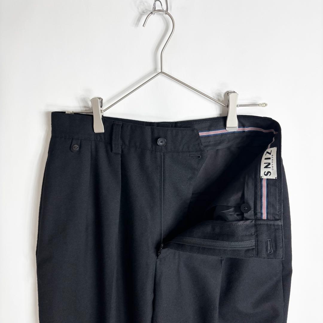 【極美品】BERNARD ZINS ウールフランネル 2タック ワイドスラックス