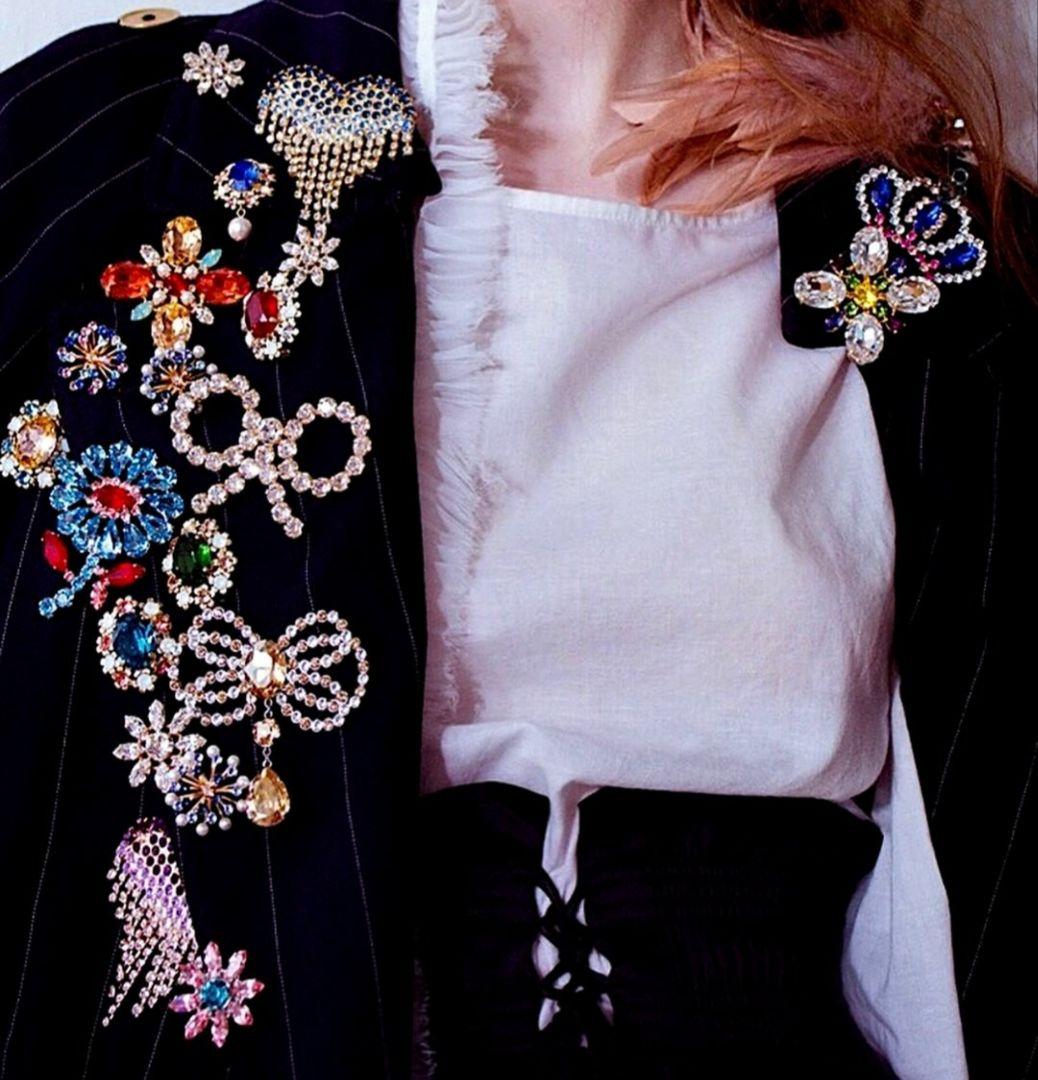 マキヌモト　リボン　ブローチ　マルチカラー