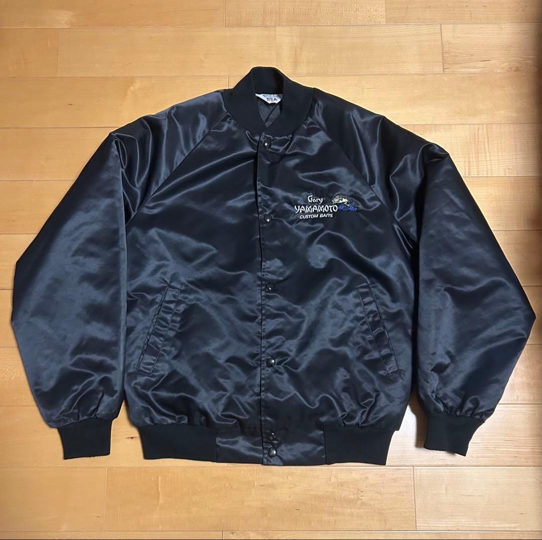 ゲーリーヤマモト 90s USA製 スタジャン 黒 M ヴィンテージ