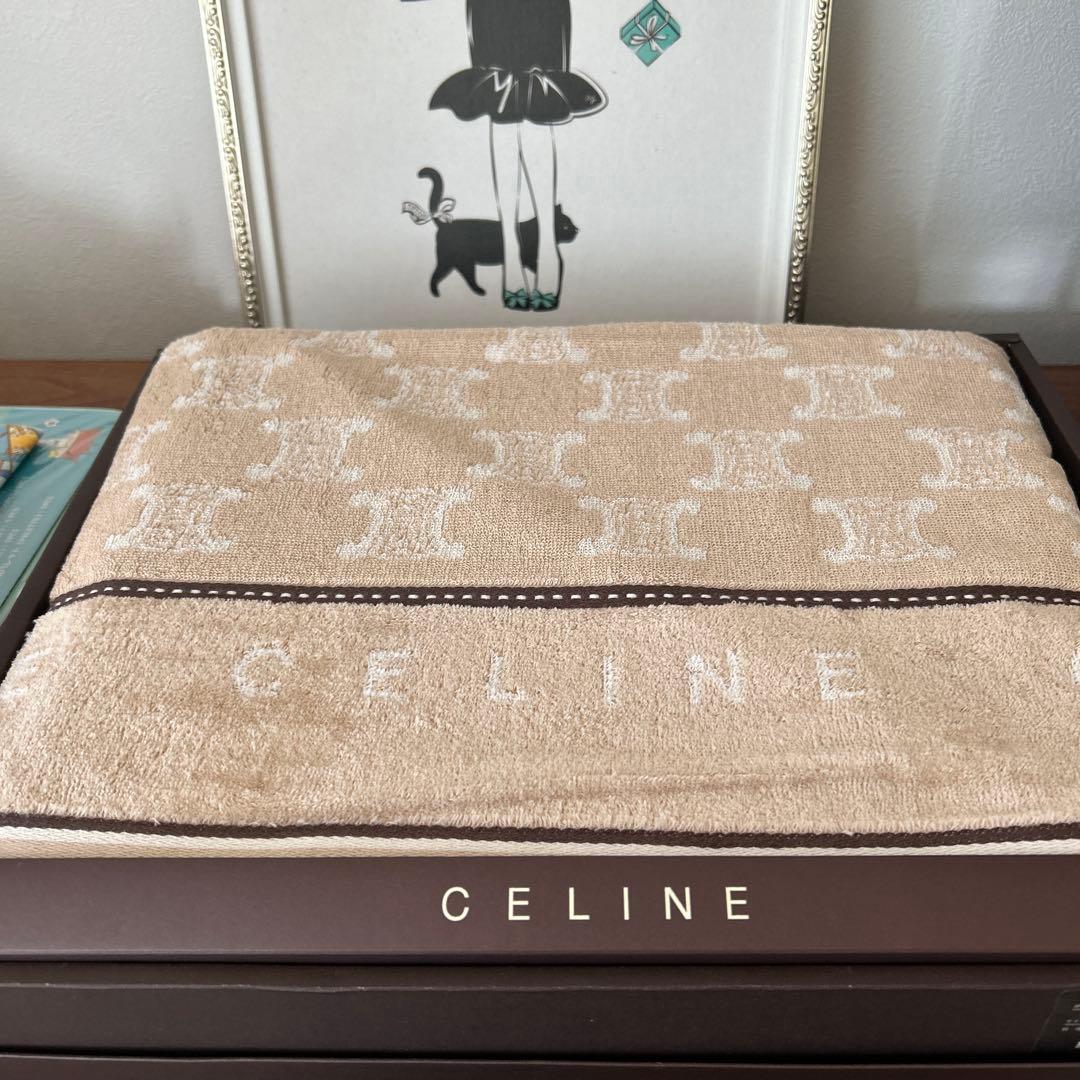 セリーヌ　タオルケット　ベージュブラウン