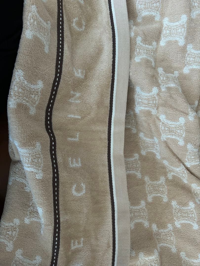 セリーヌ　タオルケット　ベージュブラウン