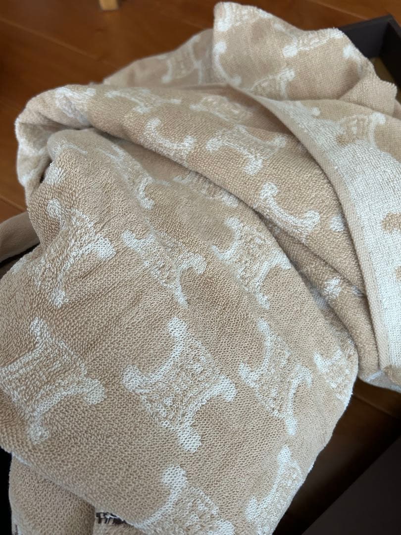 セリーヌ　タオルケット　ベージュブラウン
