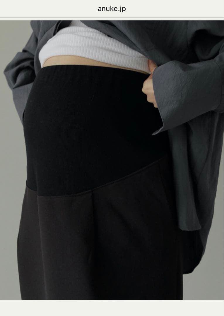 shc102【新品・未使用】anuke Tuck Maxi Skirt