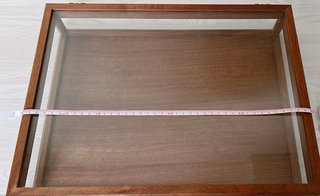 木製ガラスディスプレイケース　ウォールナット