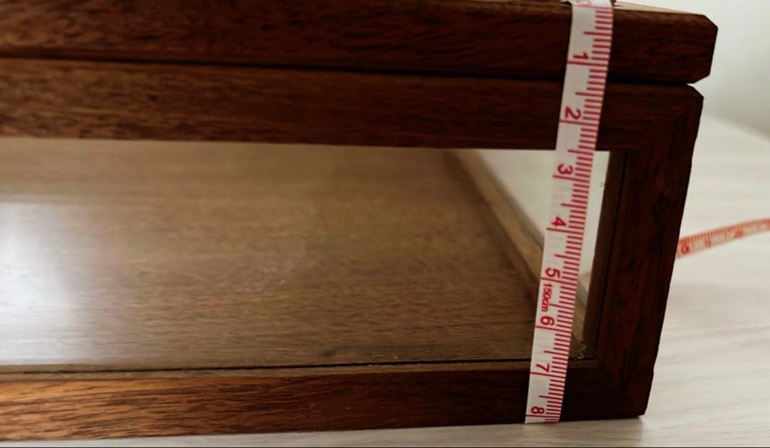 木製ガラスディスプレイケース　ウォールナット