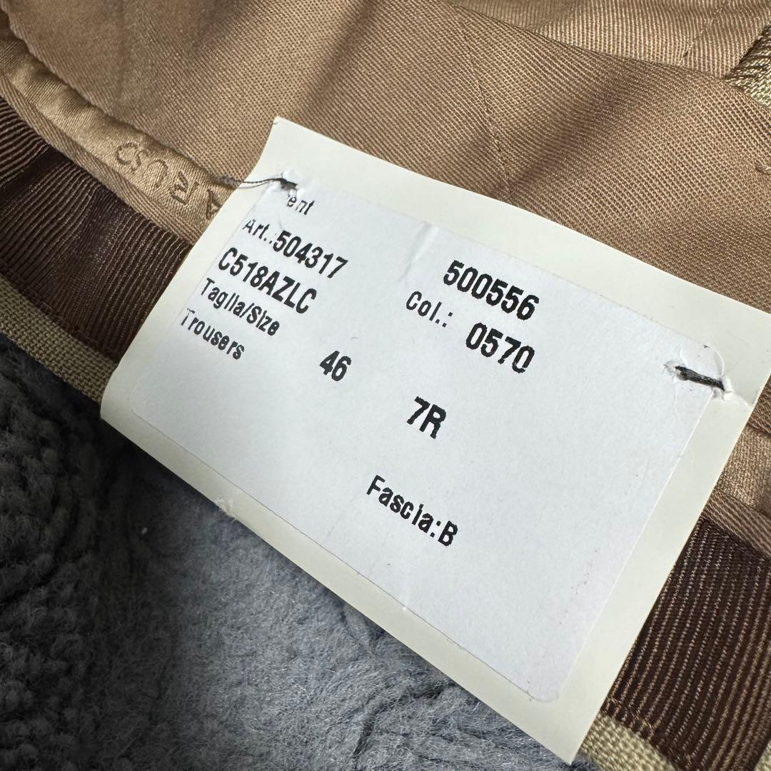 タグ付未使用 CARUSO カルーゾ スラックス パンツ ベージュ 46 未仕立