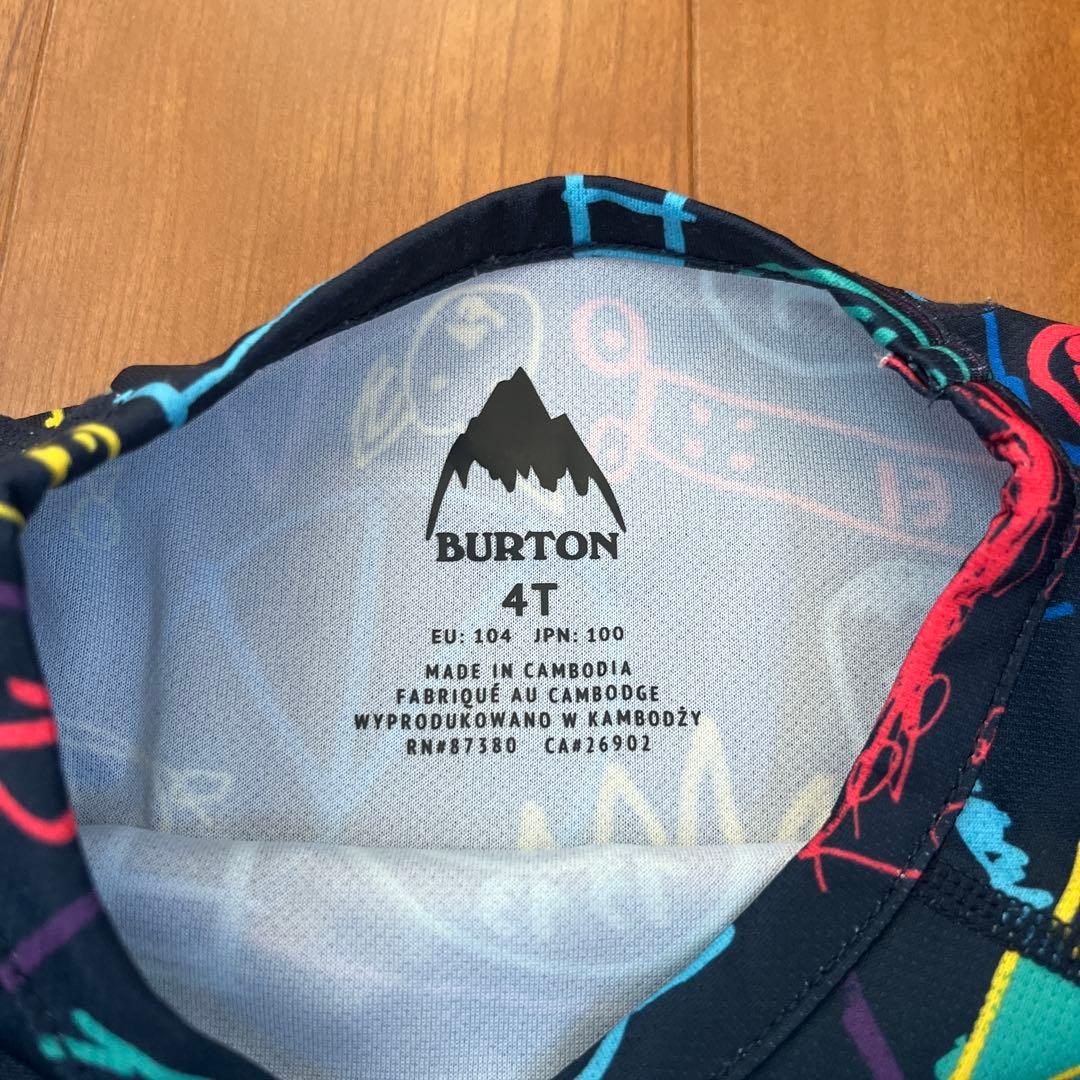 BURTON スノーボードウェア 4T(100cm)、インナー・ニット帽付