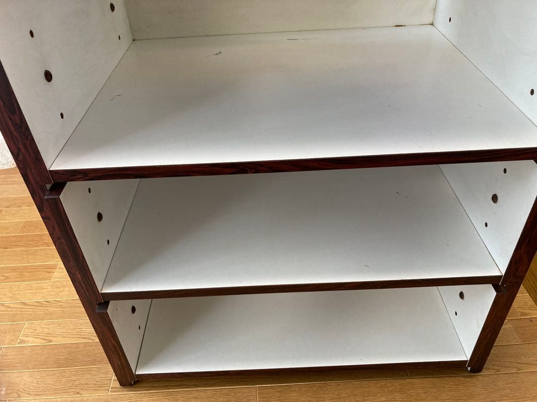 【重量級】オーディオラック ホワイトブラウン　レコード台