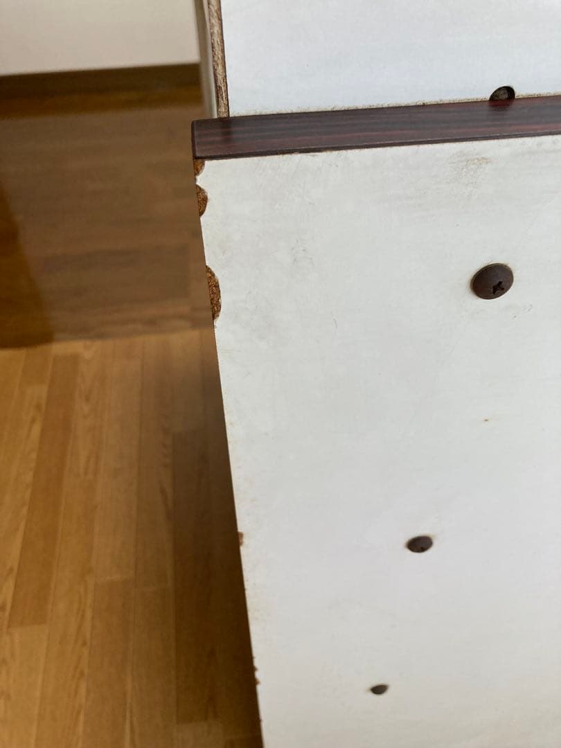 【重量級】オーディオラック ホワイトブラウン　レコード台