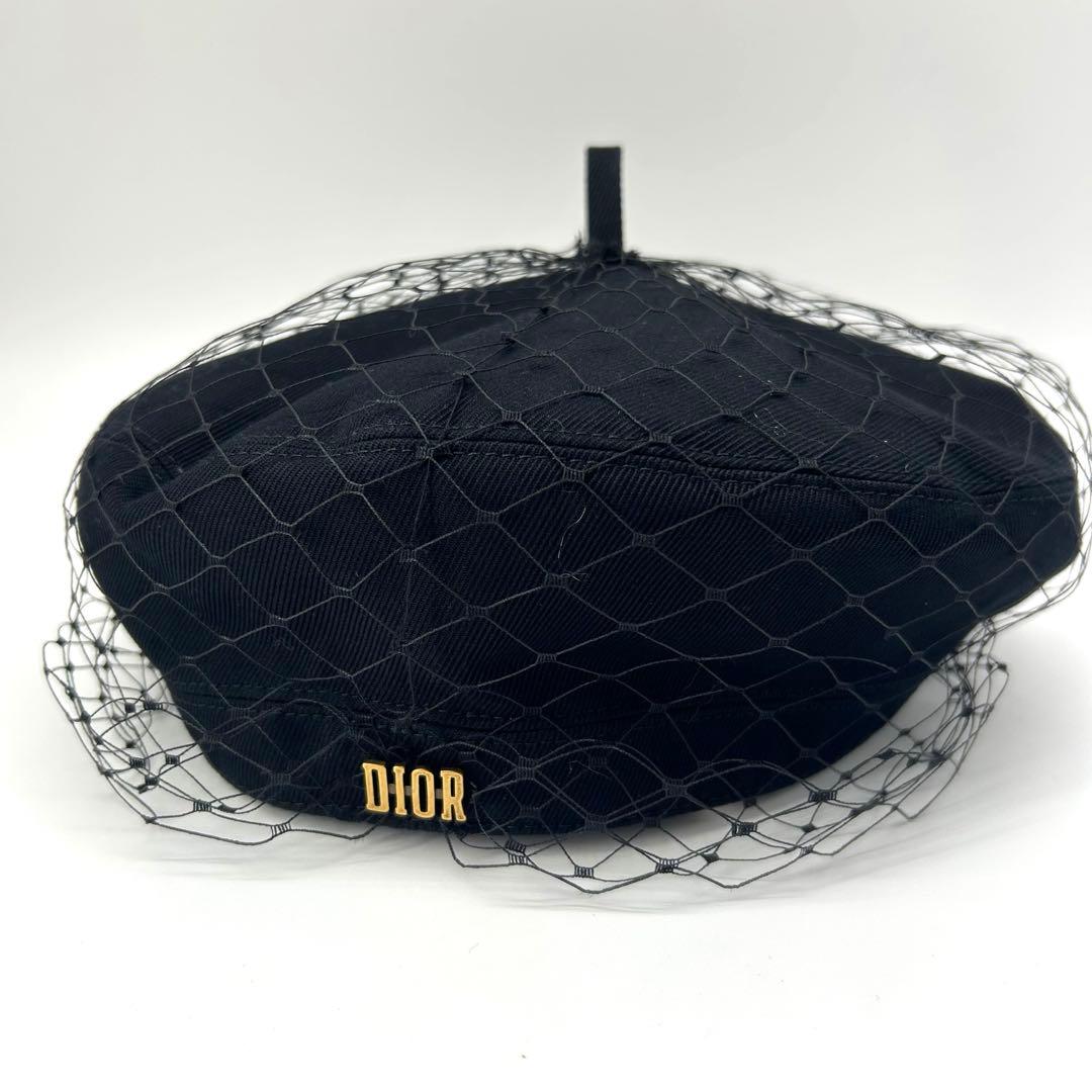 Dior ディオール チュール ベレー帽 ハット ブラック 黒 レディース 58