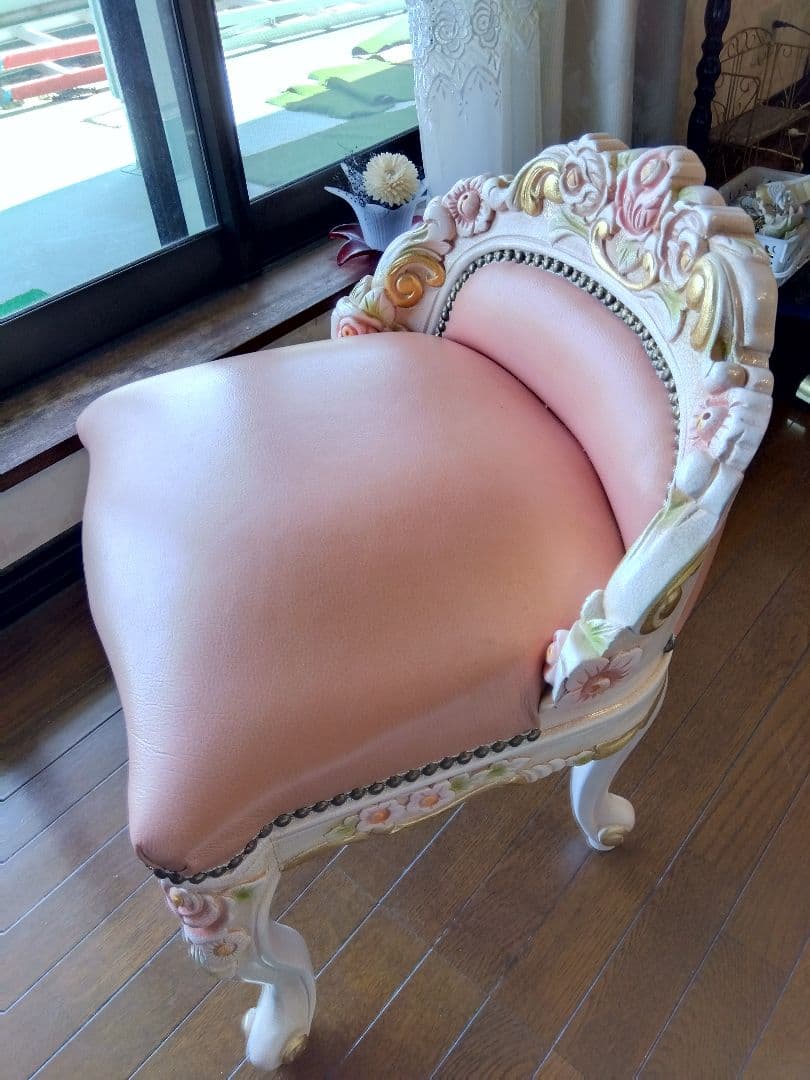 ロココ調　姫系ドレッサー　椅子セット　中古