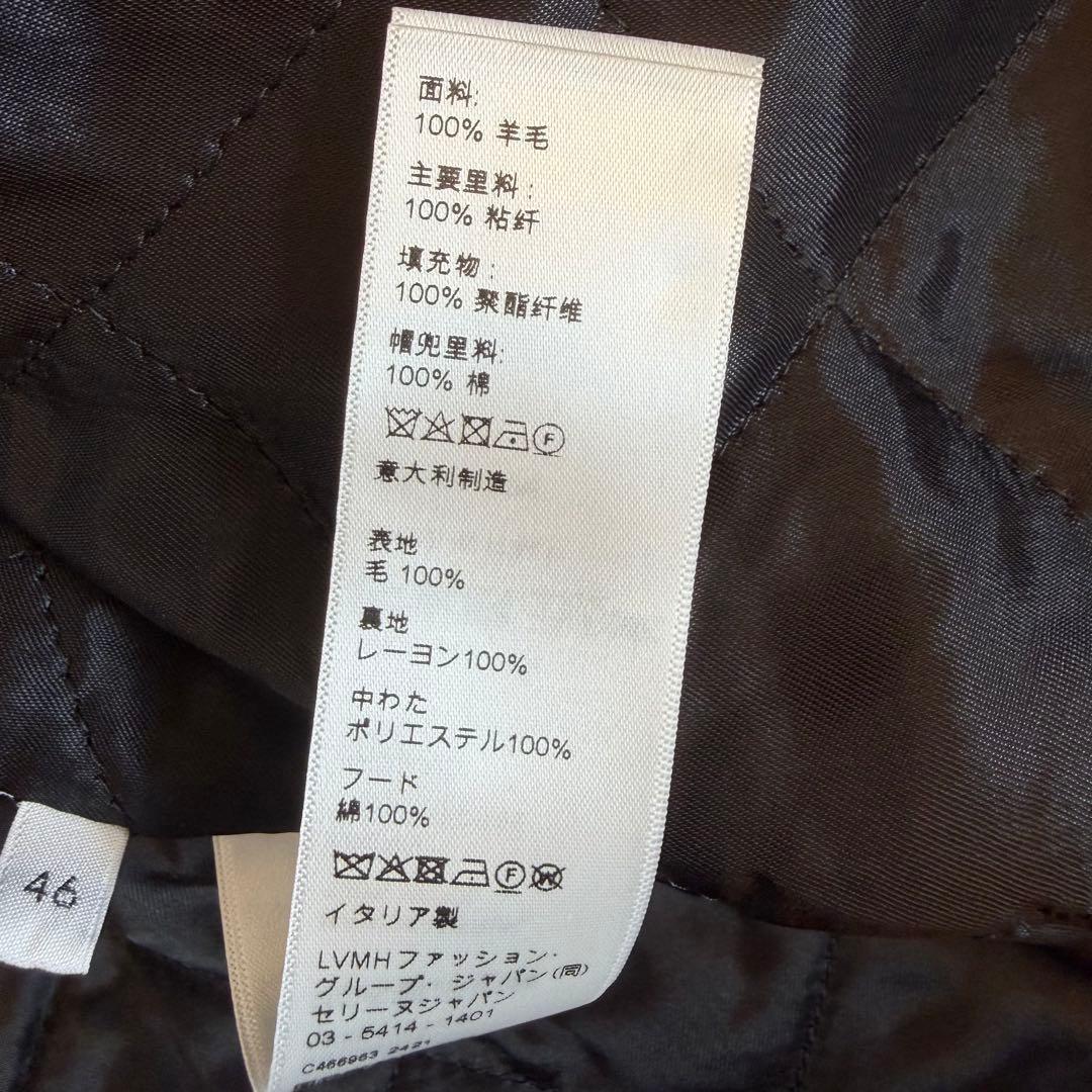 CELINE ウール ロゴフード付きチェックジャケット 2W68A055Z