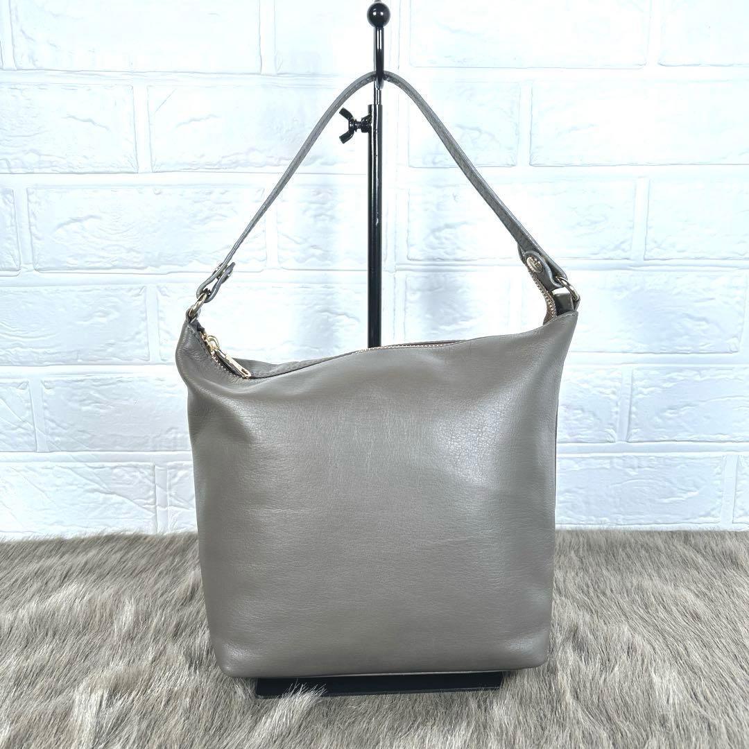 ラシット　RUSSET レザーショルダーバッグ　グレージュ　2way K1447