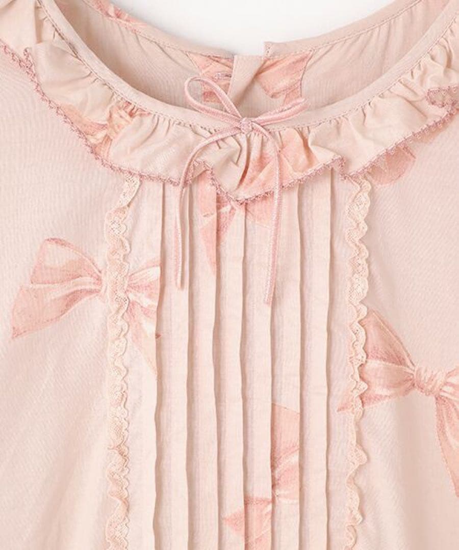 【週末限定価格明日戻します】PINK HOUSE ♡リボン柄長袖ワンピース