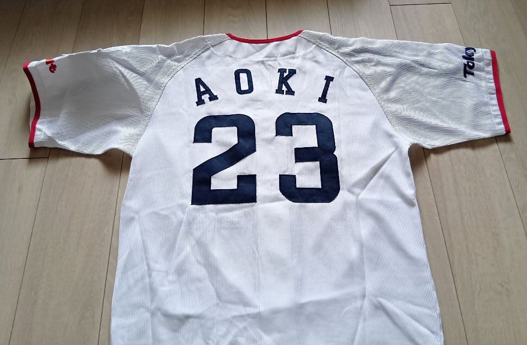 【当時物】ヤクルト　スワローズ　青木 ビームス　ユニフォーム　デサント　フリー