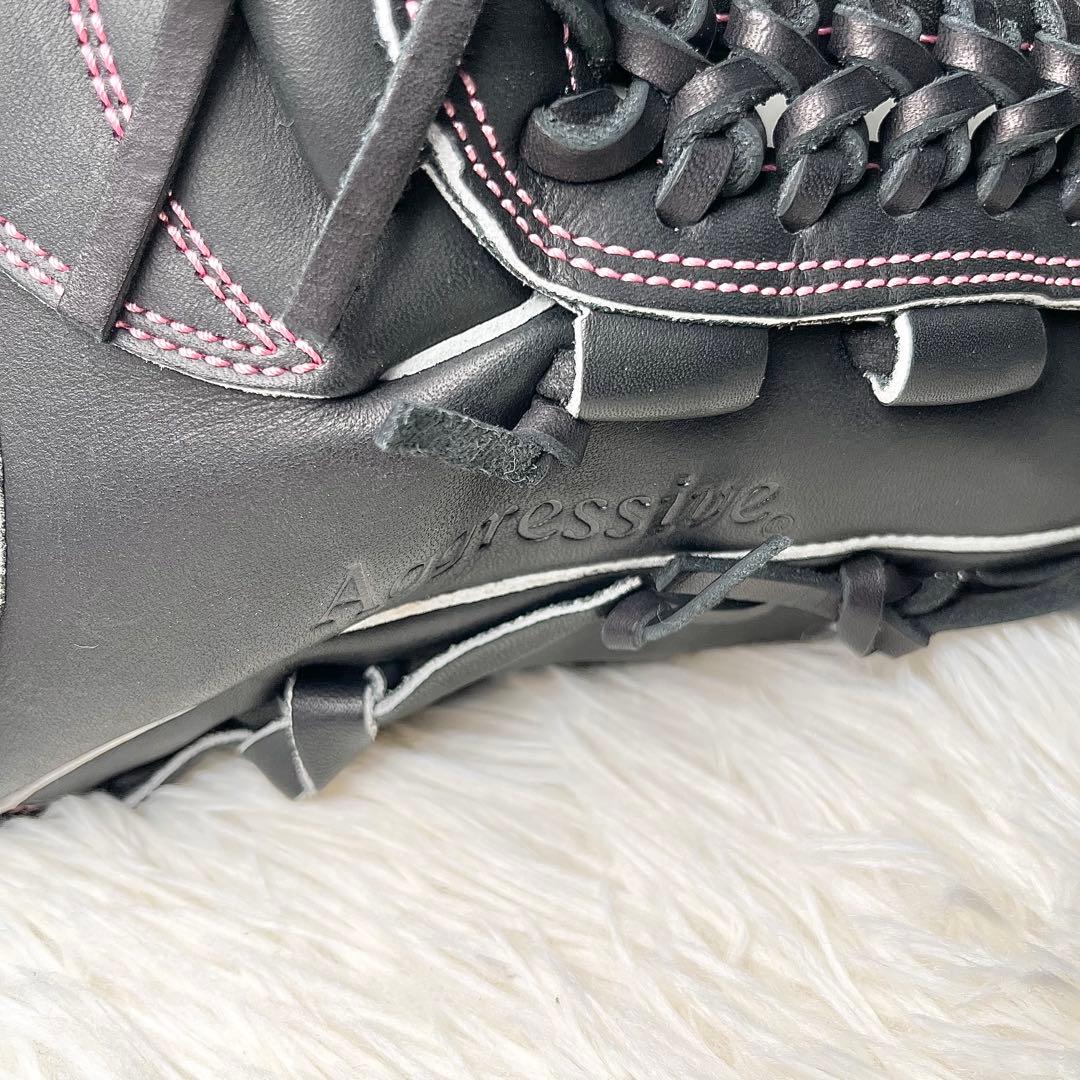 【美品】久保田スラッガー KSS-2P 野球グローブ ブラック×ピンク