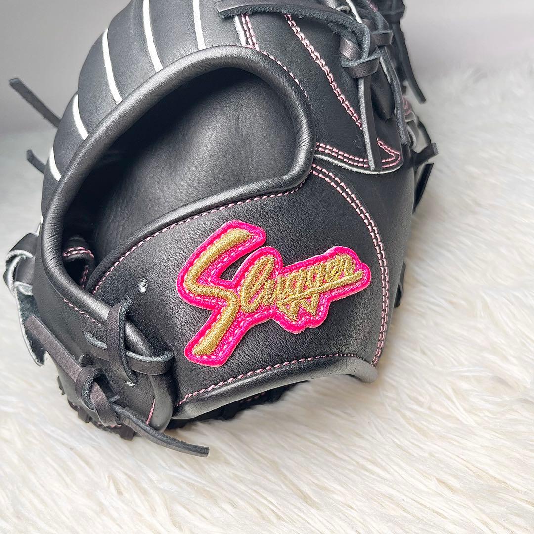 【美品】久保田スラッガー KSS-2P 野球グローブ ブラック×ピンク