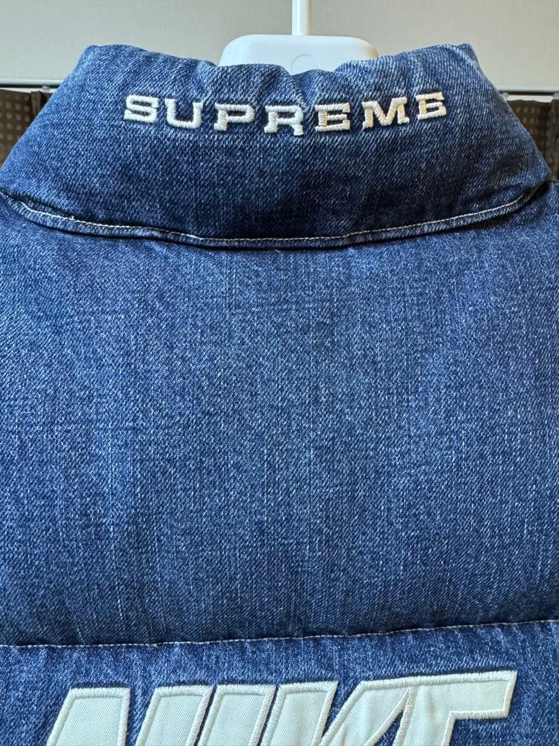 Supreme/Nike Denim Puffer Vest Lサイズ