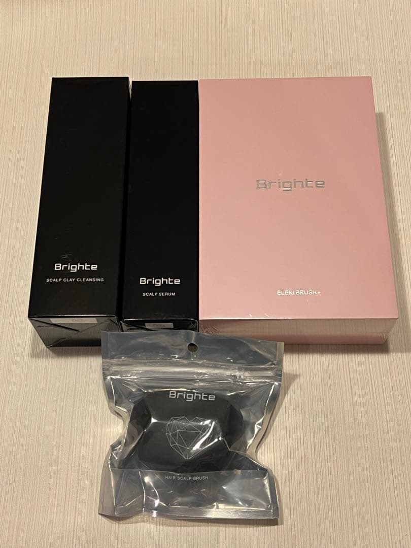 【Brighte】ピンクブライトエレキブラシ＋未開封・スカルプ用品　計4点セット