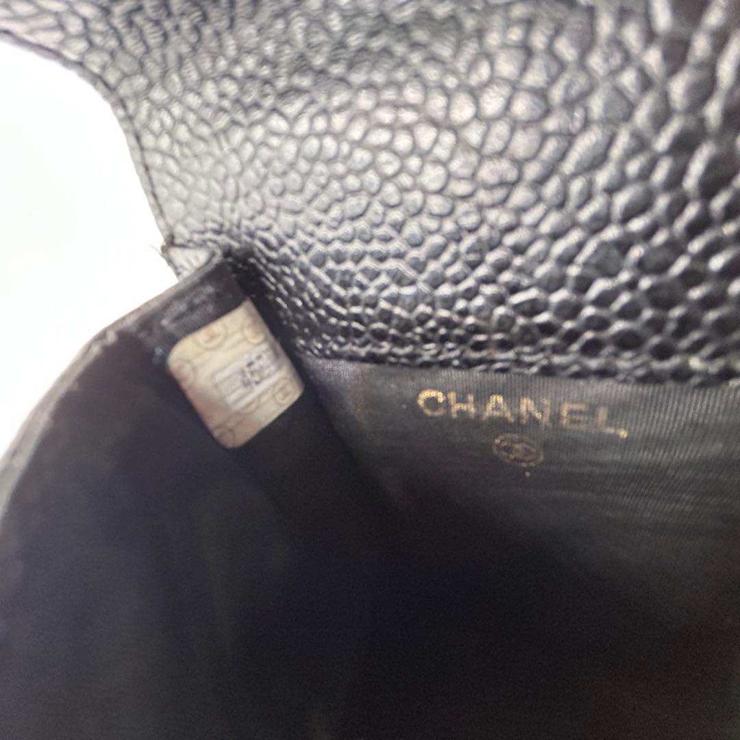 CHANEL シャネル マルチポーチ ココマーク キャビアスキン ブラック