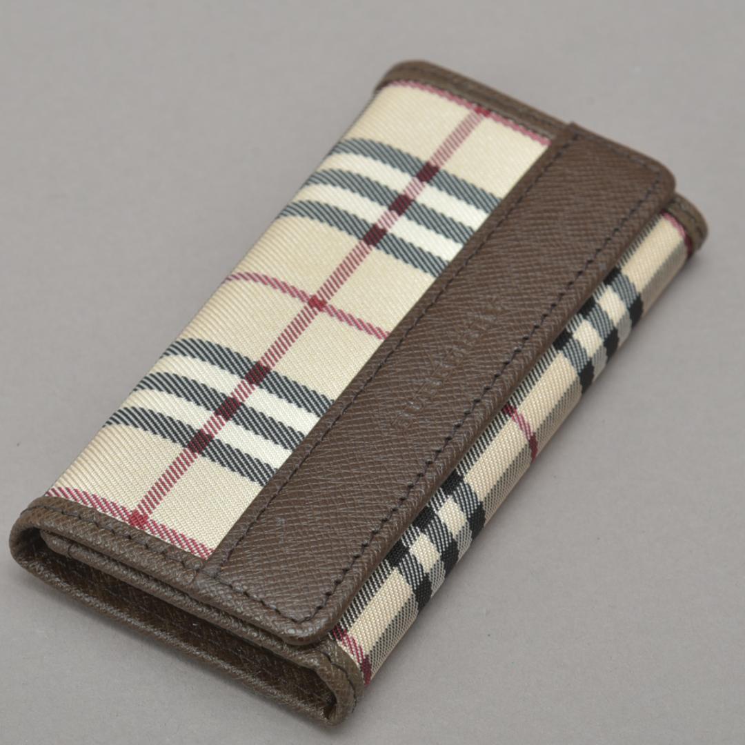 新品◇バーバリー ノバチェック柄 5連 キーケース ベージュ ブラウン 箱付き