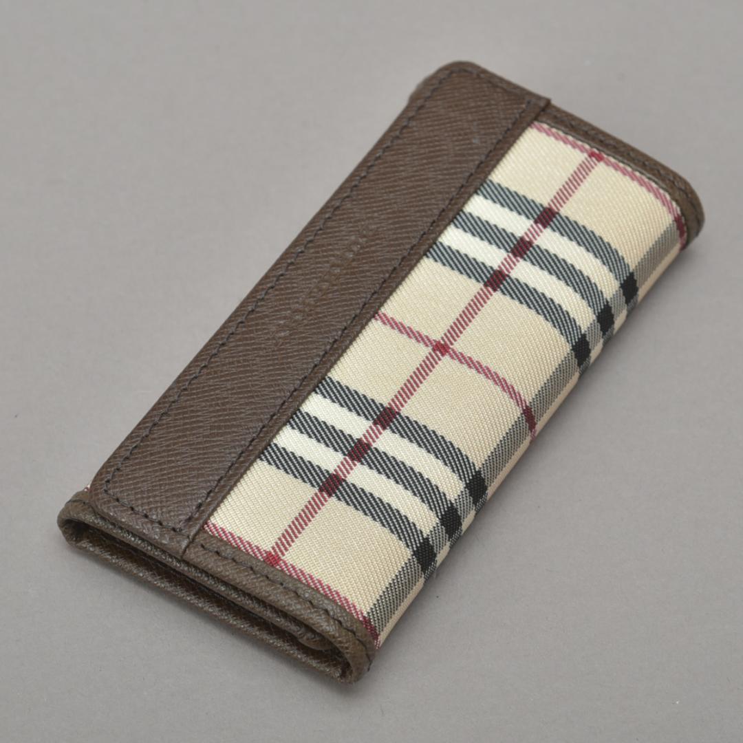 新品◇バーバリー ノバチェック柄 5連 キーケース ベージュ ブラウン 箱付き