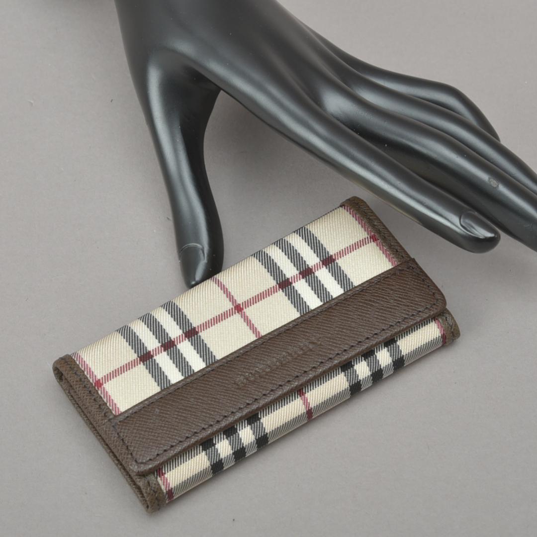 新品◇バーバリー ノバチェック柄 5連 キーケース ベージュ ブラウン 箱付き