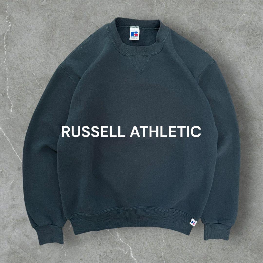 希少 USA製 RUSSELL ATHLETIC スウェット トレーナー カーキ
