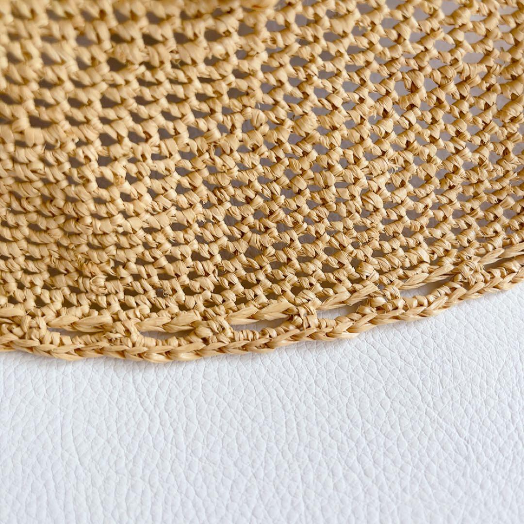 ヘレンカミンスキー　レースラフィアハット　希少デザイン　麦わら帽子　折りたたみ