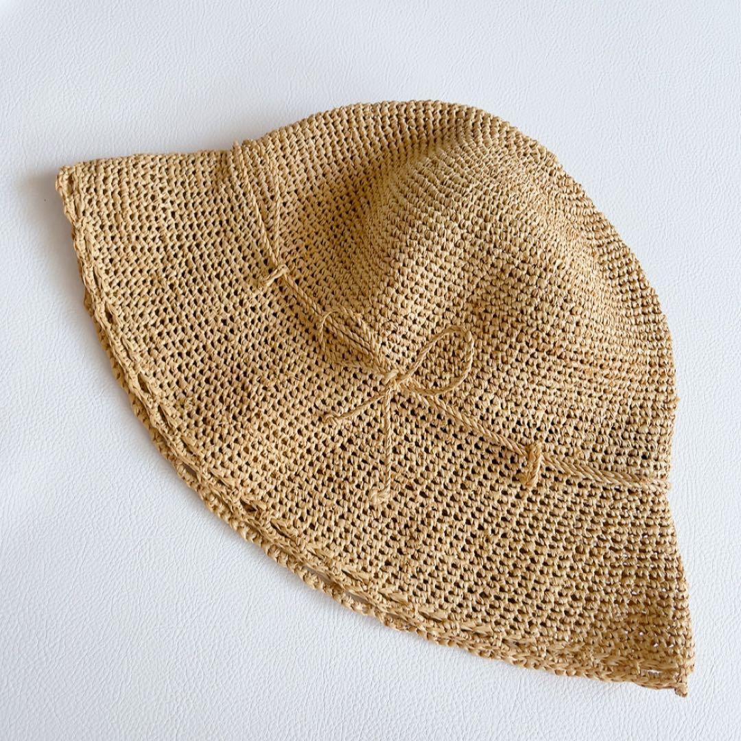 ヘレンカミンスキー　レースラフィアハット　希少デザイン　麦わら帽子　折りたたみ