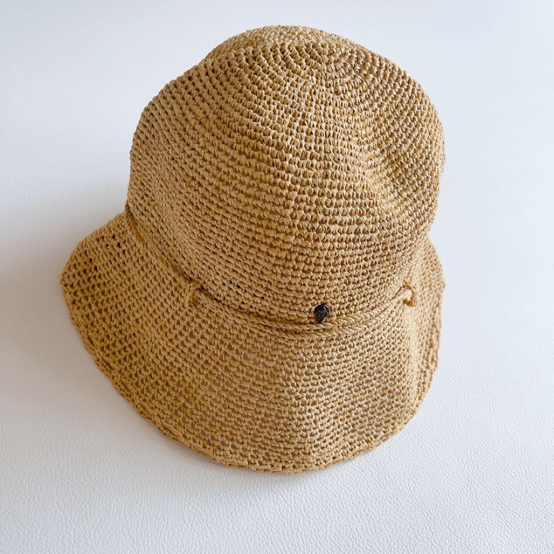 ヘレンカミンスキー　レースラフィアハット　希少デザイン　麦わら帽子　折りたたみ