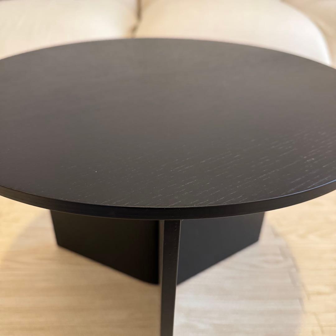 サイドテーブル・ナイトテーブル・ローテーブル SLIT TABLE WOOD ROUND SIDE TABLE