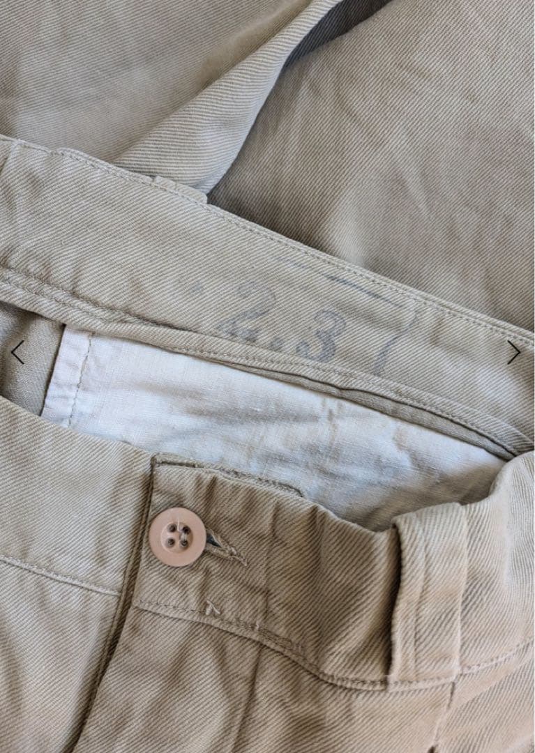 【希少】 実物 フランス軍 M52 前期 1タック サイズ23