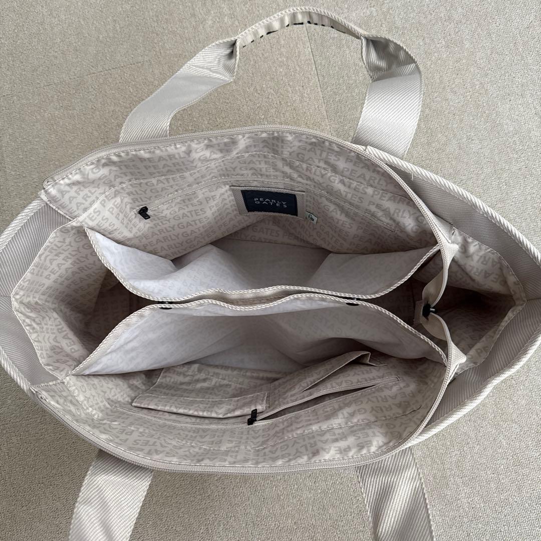 PEARLY GATES メッシュトートバッグ ベージュ