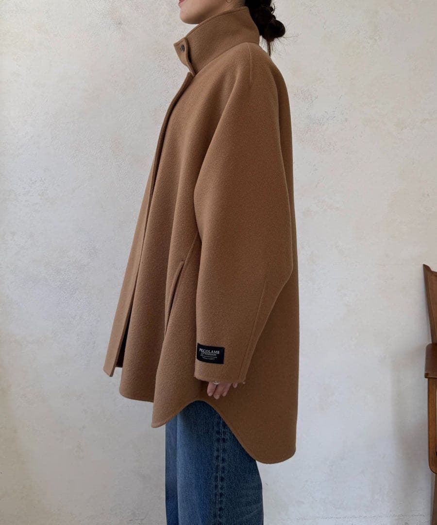 DOUDOU 新品ダブルフェイスドルマンコート　キャメル