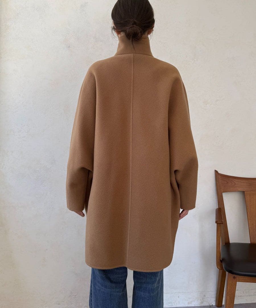 DOUDOU 新品ダブルフェイスドルマンコート　キャメル