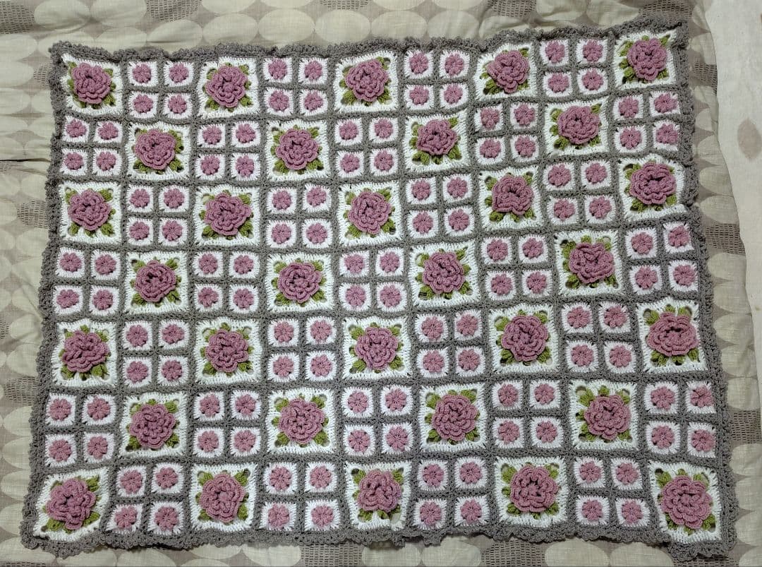 手編みのブランケット　オーダー品