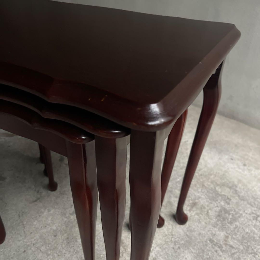 英国クラシック　猫脚　ネストテーブル オールドヴィンテージ