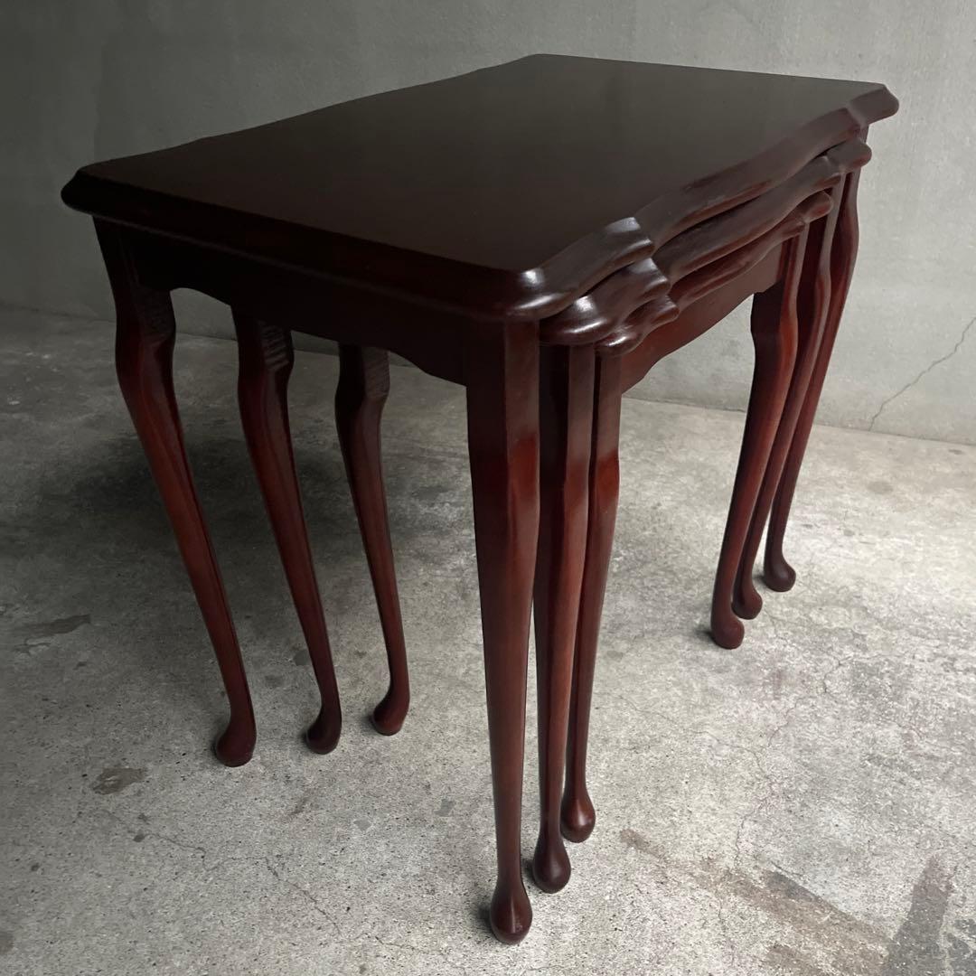 英国クラシック　猫脚　ネストテーブル オールドヴィンテージ