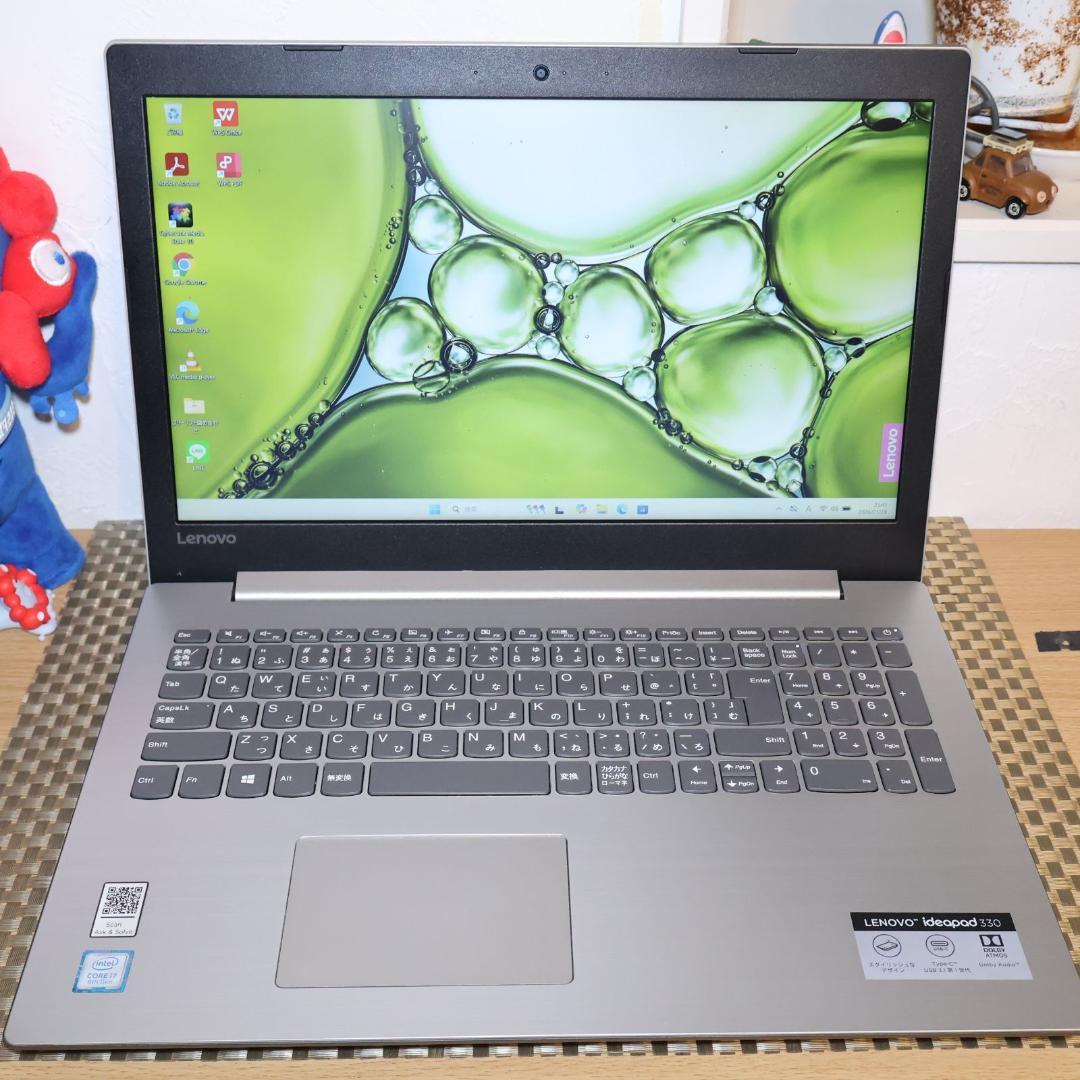 Win11公式対応i7/メ8G/新品SSD480G/DVD/FHD/カメラ/無線