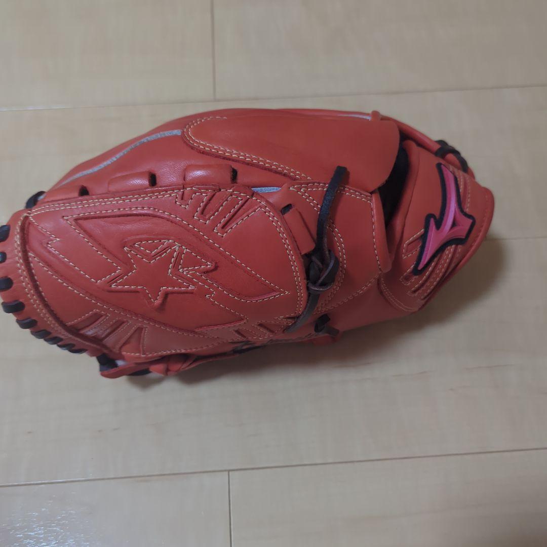 ミズノ 軟式野球グローブ オレンジ