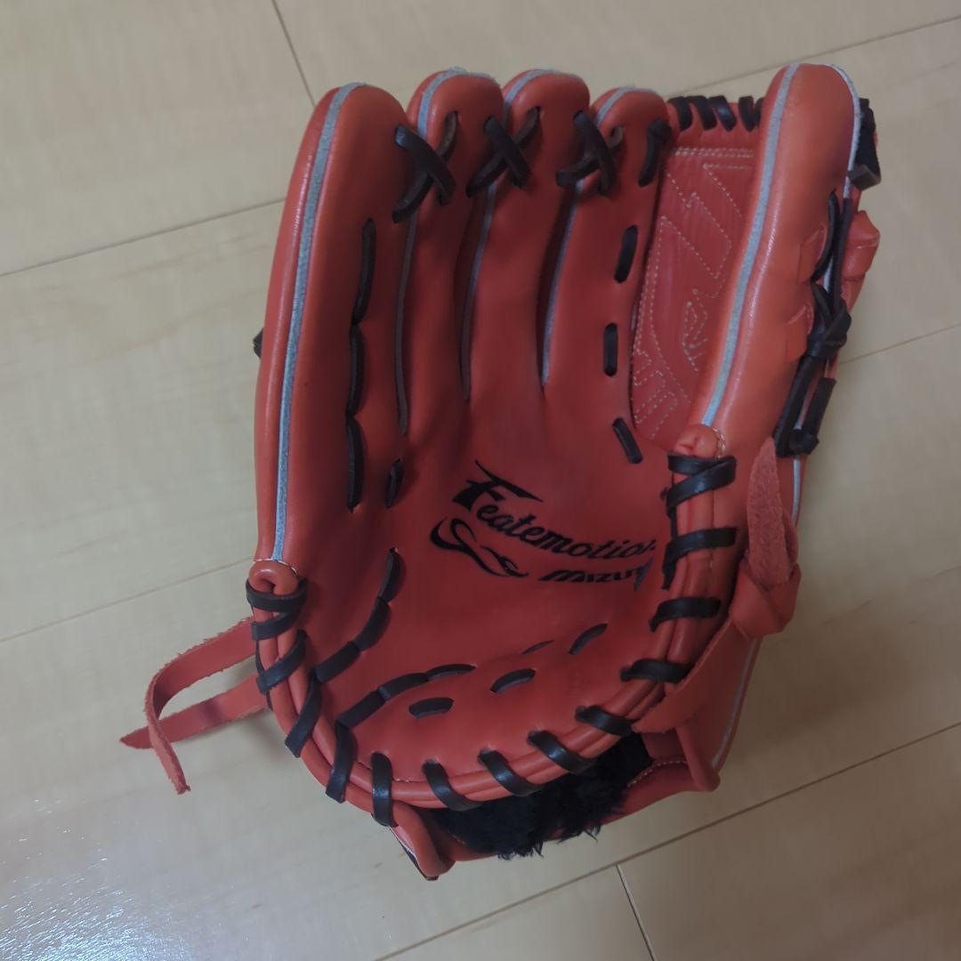 ミズノ 軟式野球グローブ オレンジ