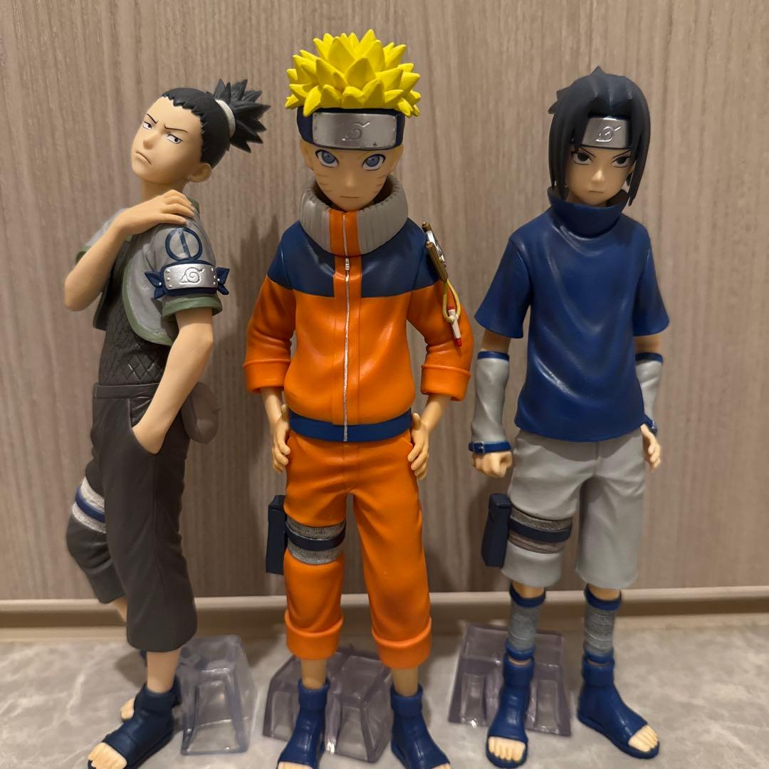 ナルト　フィギュア　一番くじ　シカマル　ナルト　サスケ