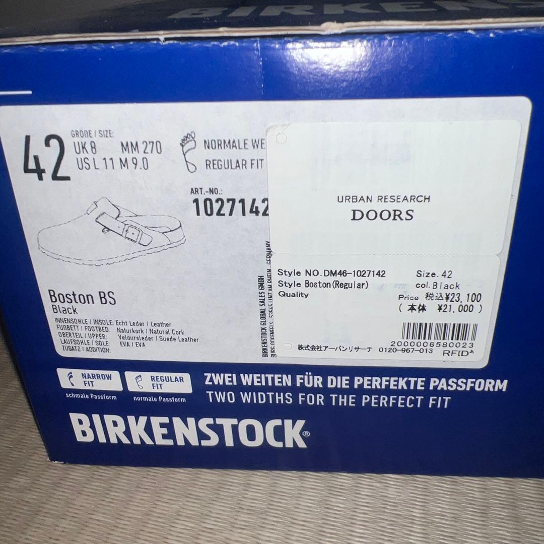 BIRKENSTOCK ボストン　ブラック 42