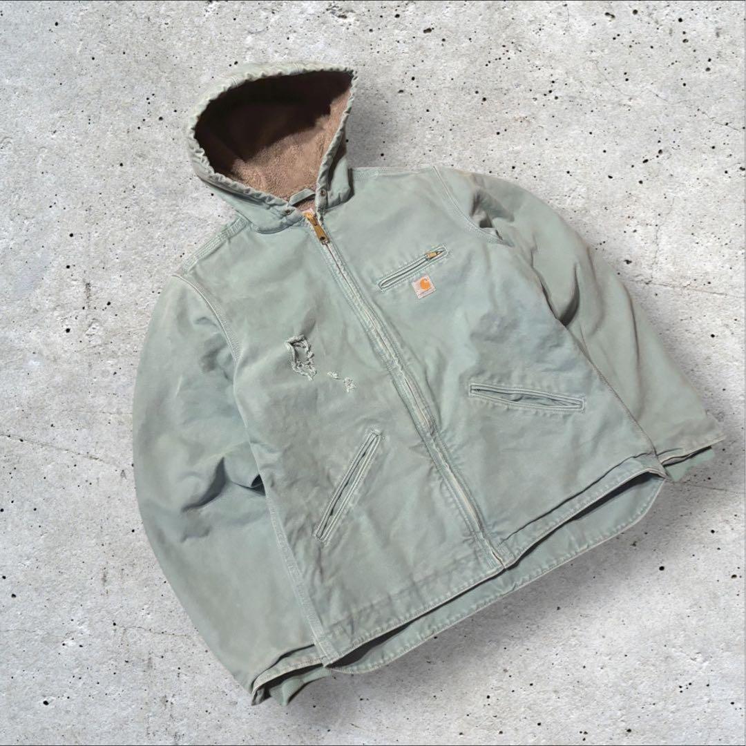 〈カーハート〉シエラジャケット　アクティブジャケット　水色　S 裏ボア　ボロ i