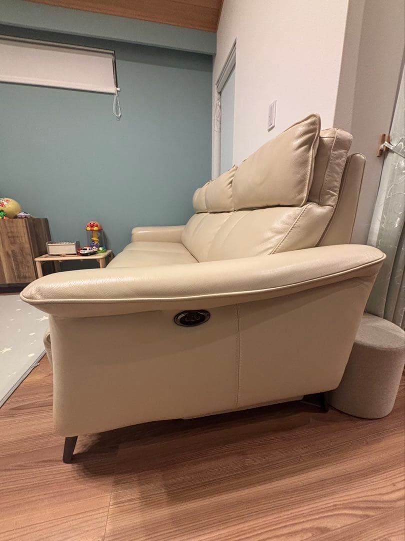 【Takawang】電動リクライニングソファ ベージュ 3人掛け