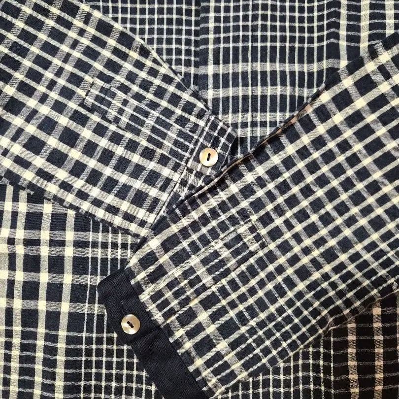 パラスパレス 綿麻チェックワンピース